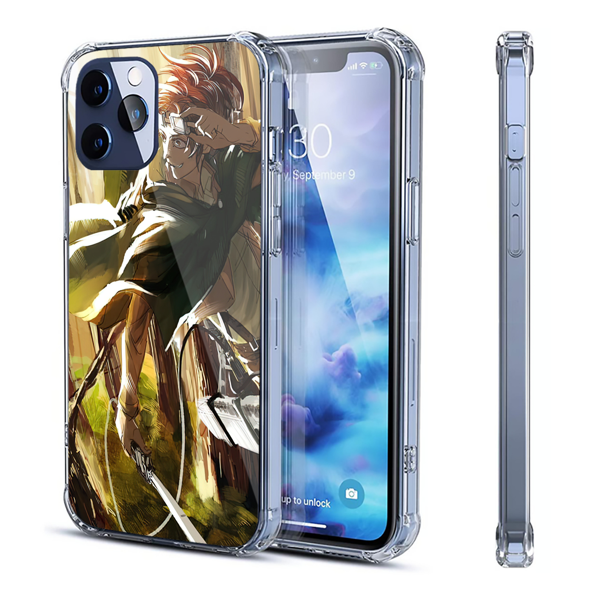 （画像用） 進撃の巨人 Attack on Titan 【iPhone 12シリーズ対応】透明スマホケース（クリアソフトケース）